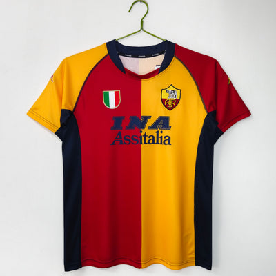 Maillot Rétro AS Roma Extérieur 2001/2002 vu de face
