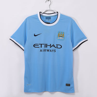 Maillot Rétro Manchester City Domicile 2013/2014 vu de face