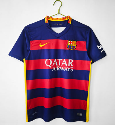 Maillot Rétro FC Barcelone Domicile 2015/2016 vu de face