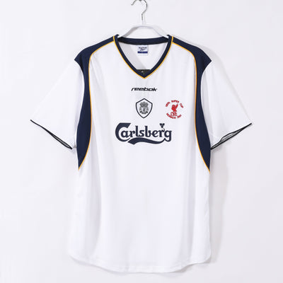 Maillot Rétro Liverpool Extérieur 2001/2002 vu de face
