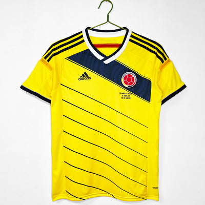 Maillot Rétro Colombie Domicile 2014/2015 vu de face