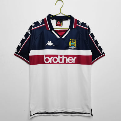 Maillot Rétro Manchester City Extérieur 1997/1998 vu de face