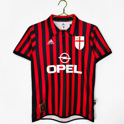 Maillot Rétro AC Milan Domicile 1999/2000 vu de face