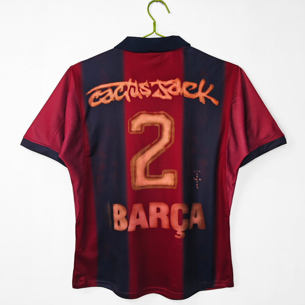 Maillot Retro FC Barcelone Domicile X Travis Scott 2000/2001