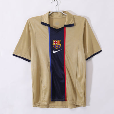 Maillot Rétro FC Barcelone Extérieur 2001/2002 vu de face