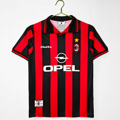 Maillot Rétro AC Milan Domicile 1997/1998 vu de face