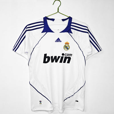 Maillot Rétro Real Madrid Domicile 2007/2008 vu de face
