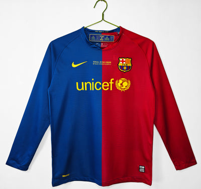 Maillot Rétro FC Barcelone Domicile 2008/2009 vu de face