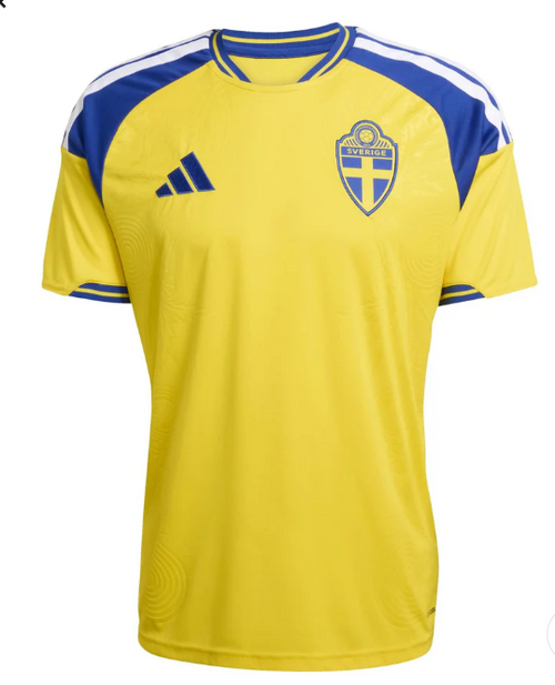 Maillot Suède Domicile Coupe du Monde 2026 vu de face