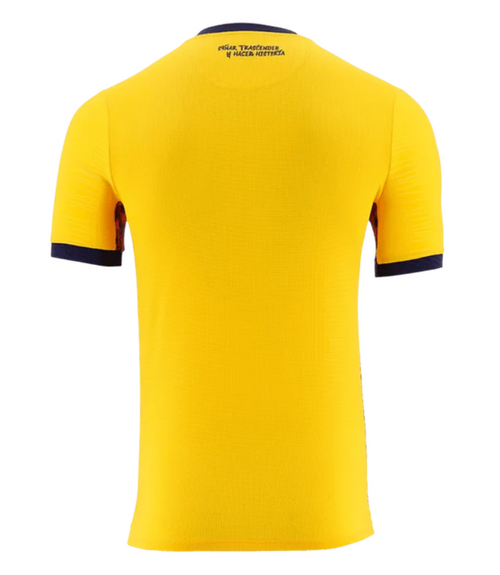 Dos du maillot Équateur Domicile Coupe du Monde 2026, emplacement du flocage nom et numéro