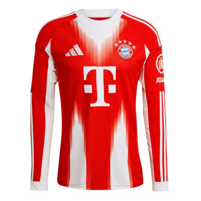 Maillot Bayern Munich Domicile Manches Longues Homme 2025 2026 Rouge vu de face