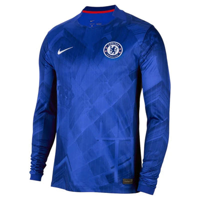 Maillot Chelsea Domicile Manches Longues Homme 2025 2026 Bleu vu de face