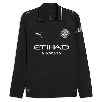 Maillot Manchester City Manches Longues Homme Extérieur 2025 2026 vu de face