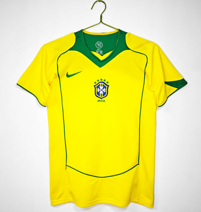 Maillot Rétro Brésil Domicile 2004/2005 vu de face