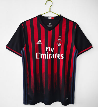 Maillot Rétro AC Milan Domicile 2016/2017 vu de face