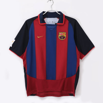 Maillot Rétro FC Barcelone Domicile 2003/2004 vu de face