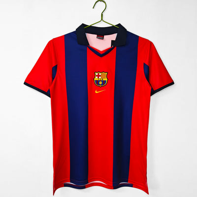 Maillot Rétro FC Barcelone Domicile 1998/1999 vu de face