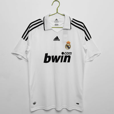 Maillot Rétro Real Madrid Domicile 2008/2009 vu de face