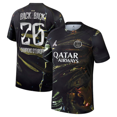 Maillot PSG Night Édition Champions d'Europe 2025/2026 vu de face