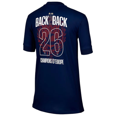 Maillot PSG Domicile Champions d'Europe 2025/2026 vu de face